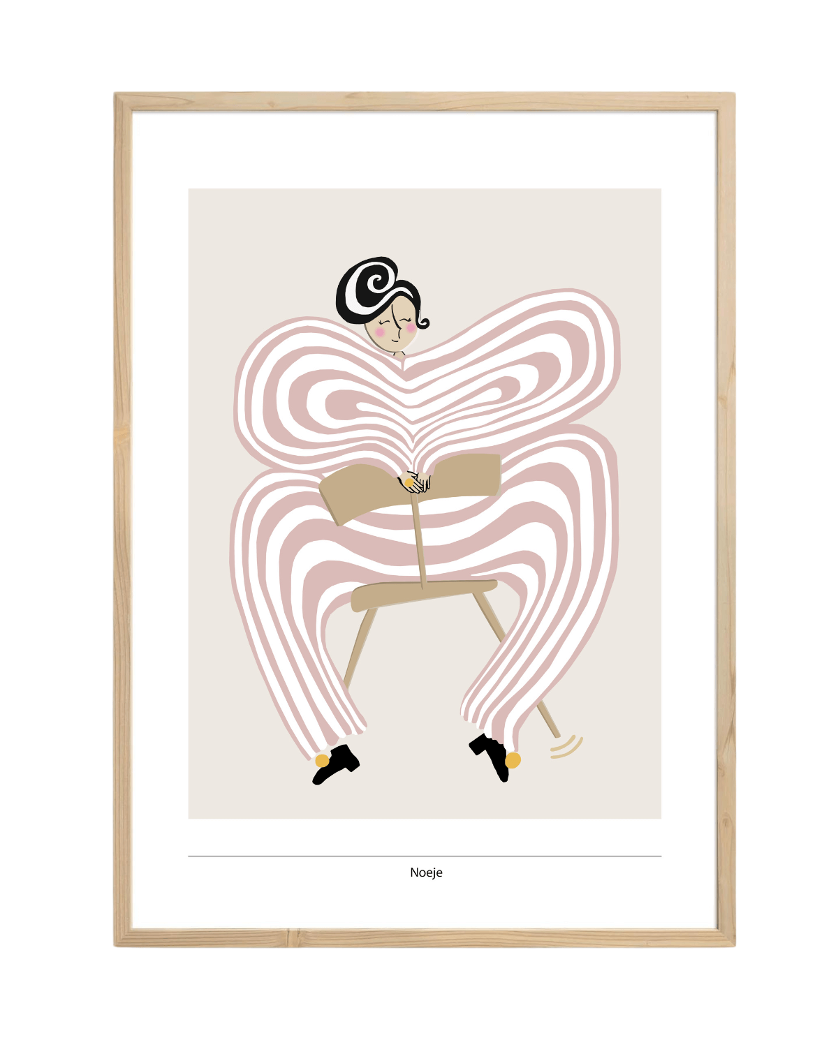 Donna di Teatro, Lyserød, 30x40 cm, kunsttryk, artprint, Noeje