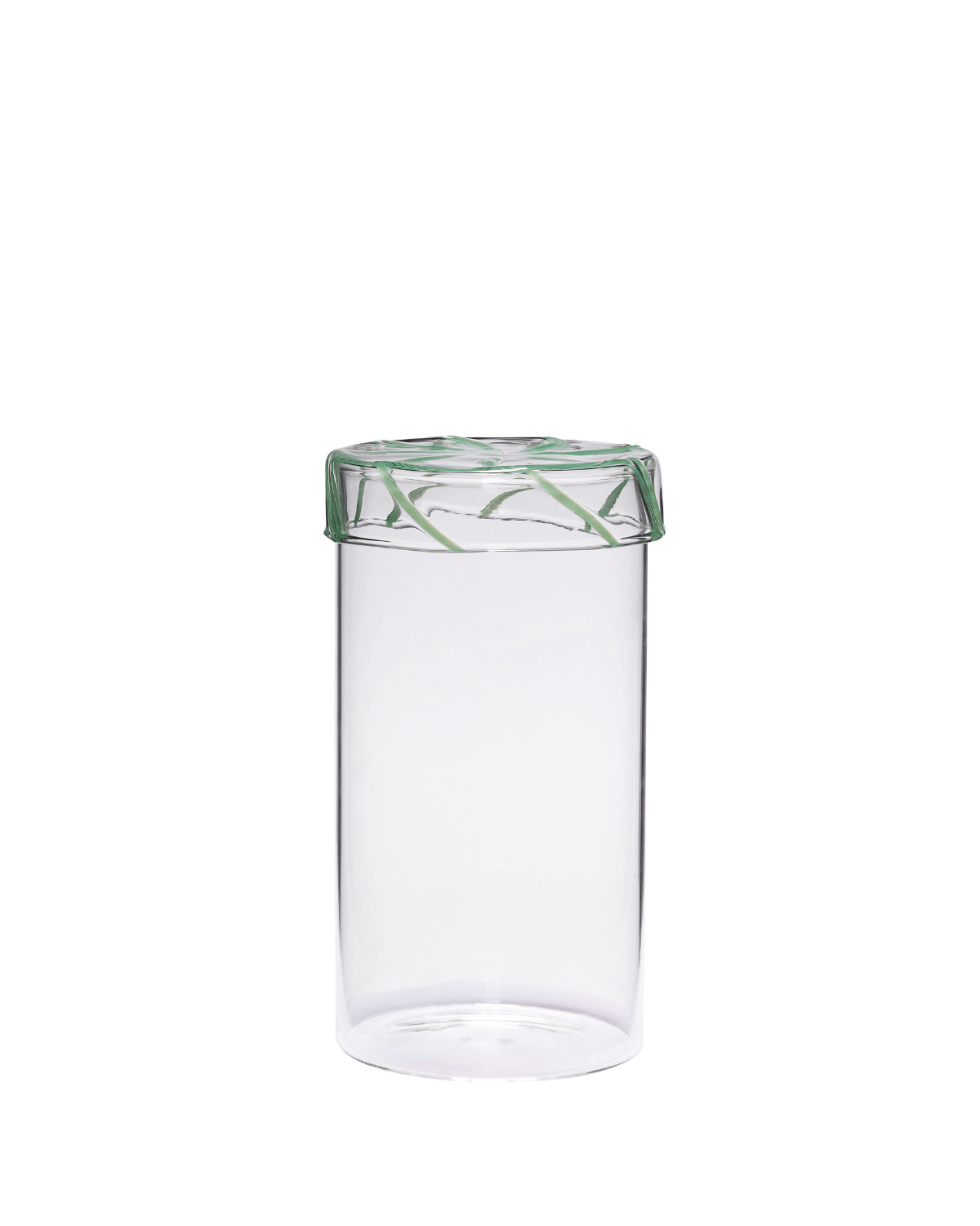 Opbevaringsglas, grøn, mundblæst, Hübsch